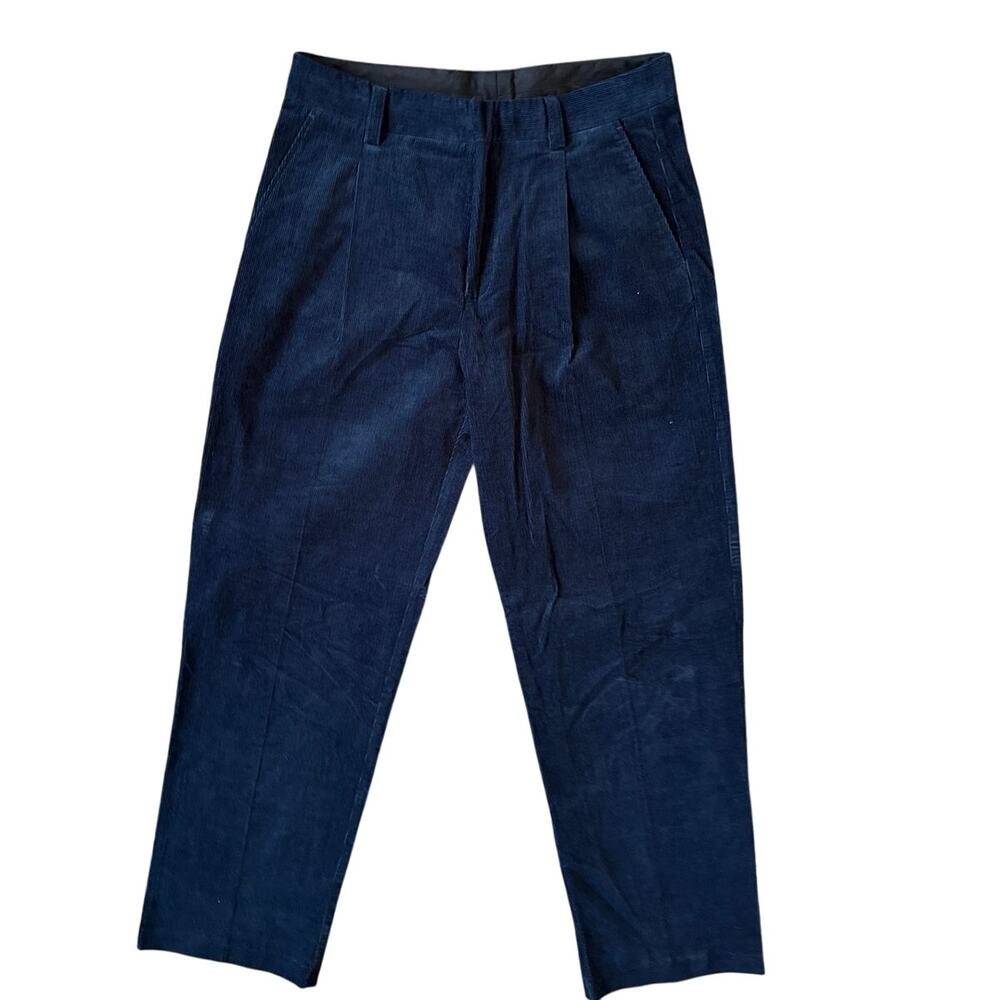 Wood Wood Corduroy Trousers Size 32 Navy Blue Men’s Pants Casual Retro
